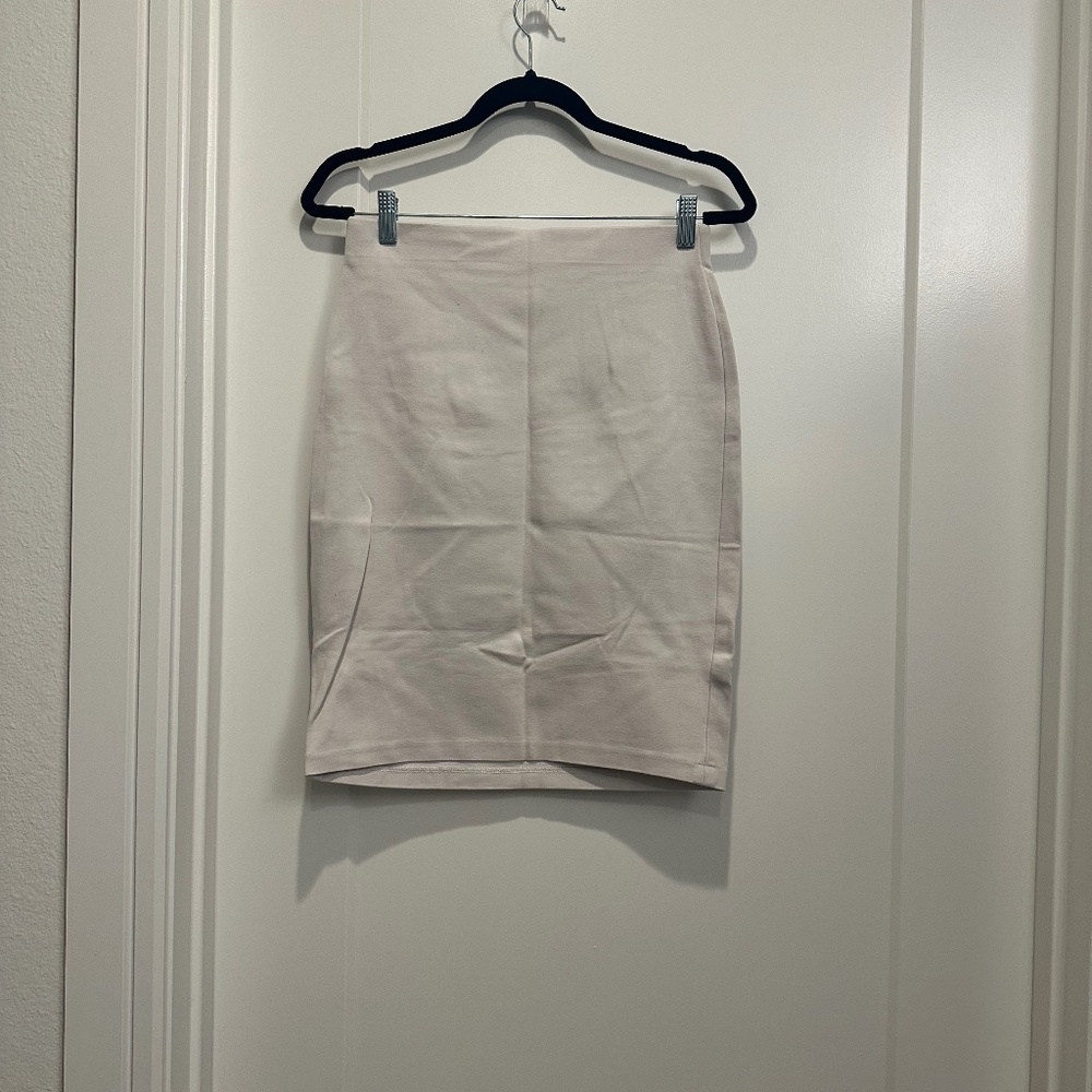 Cream Pencil Skirt